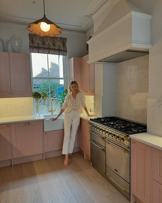 Millie Mackintosh Chooses Purple for Her Kitchen Worktops