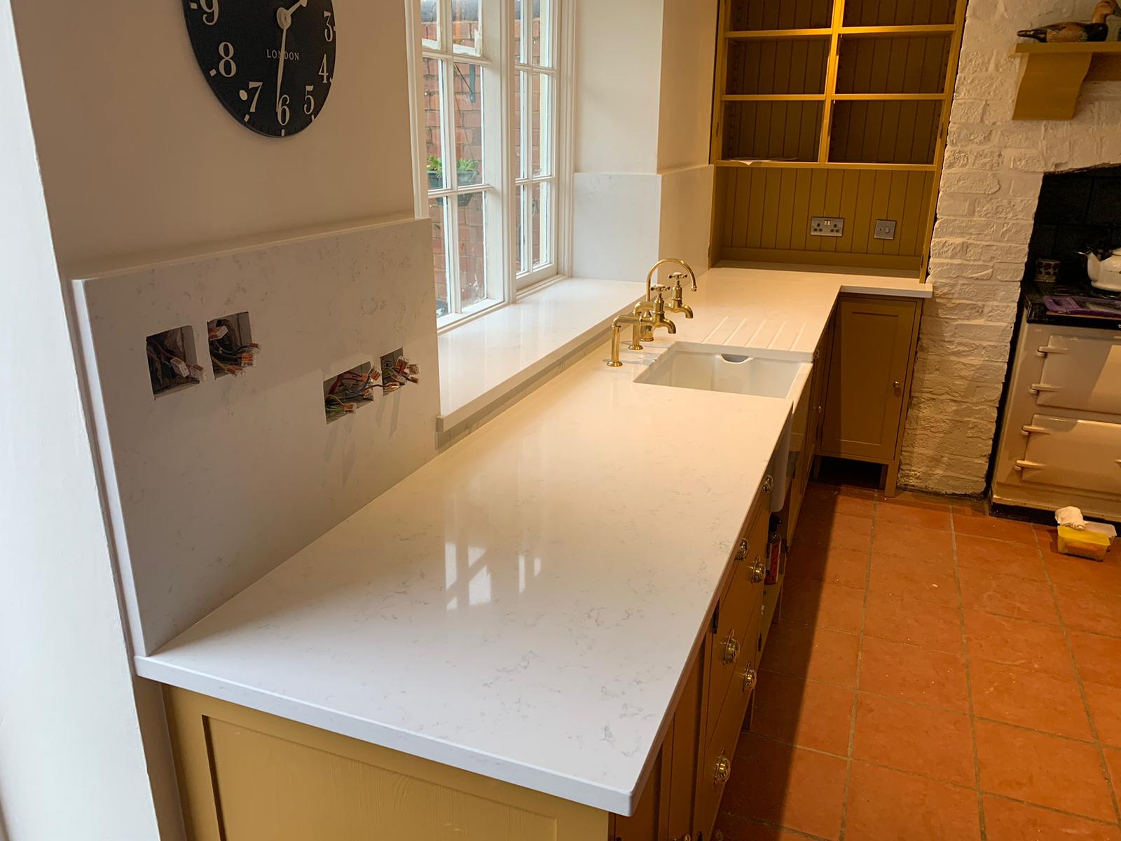 BQS CARRARA EXTRA QUARTZ KITCHEN WORKTOPS