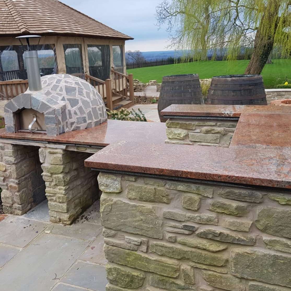 Bordeaux Granite Outdoor Kitchen Worktops