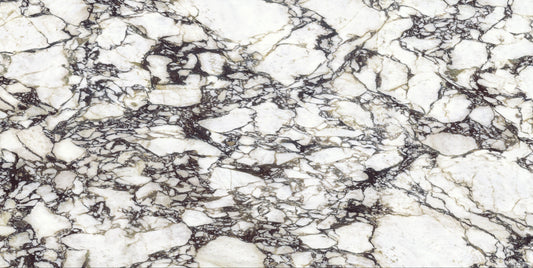 Close-up of a marble-like surface with white and gray patterns
