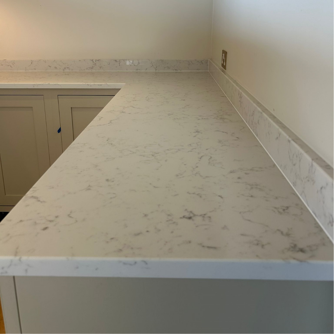 PQS Carrara White Quartz with Smoky Grey Veins | Purple – purplegranite
