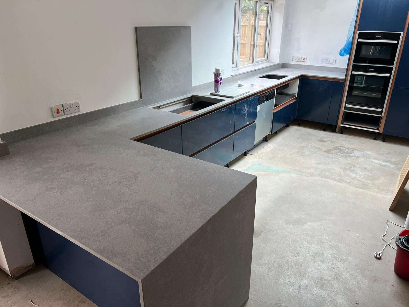 London Grey Quartz kitchen worktops