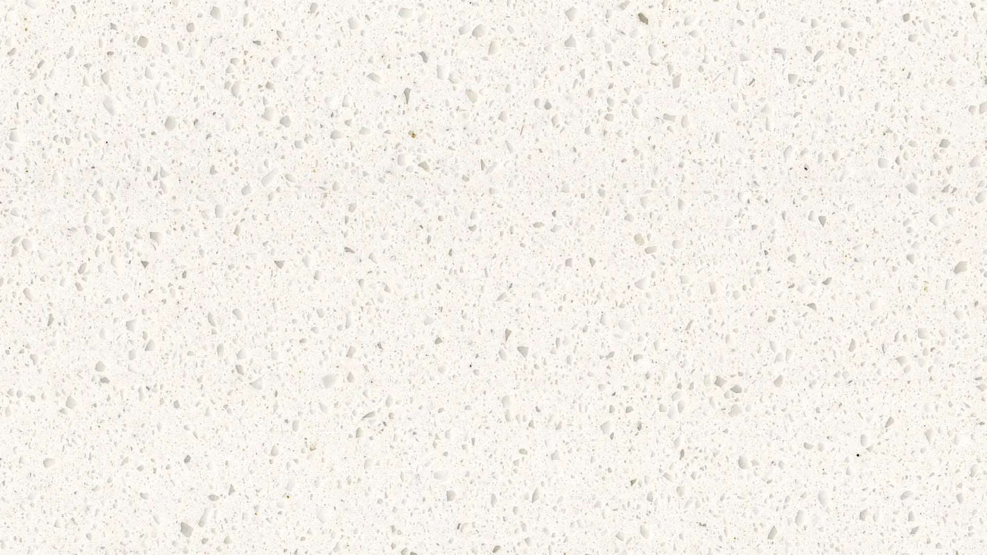 BQS Opus white quartz with a small fleck