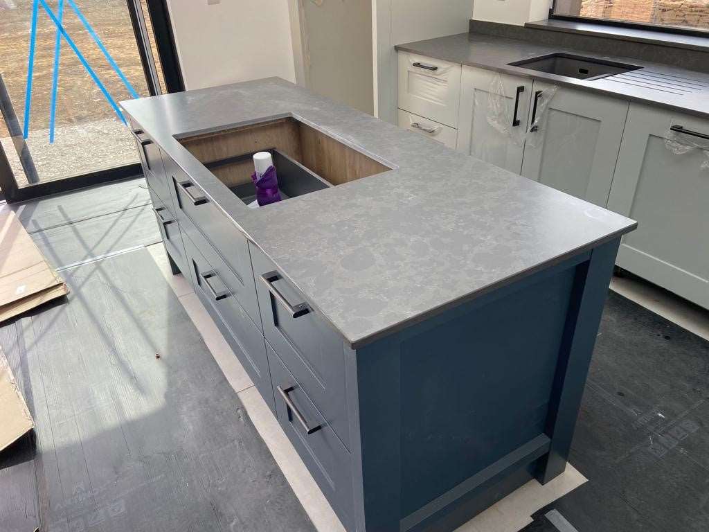 Silestone Seaport Grey Quartz Kitchen worktops