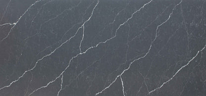 Unistone Pietra Grey Quartz slab with white veins through it